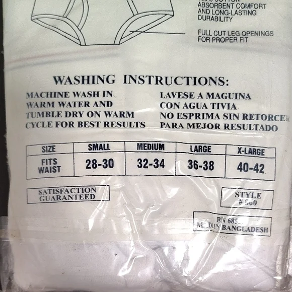 VINTAGE Swan Men's White Briefs - 3 Pack Sz 28-30 100% Cotton - Picture 7 of 7